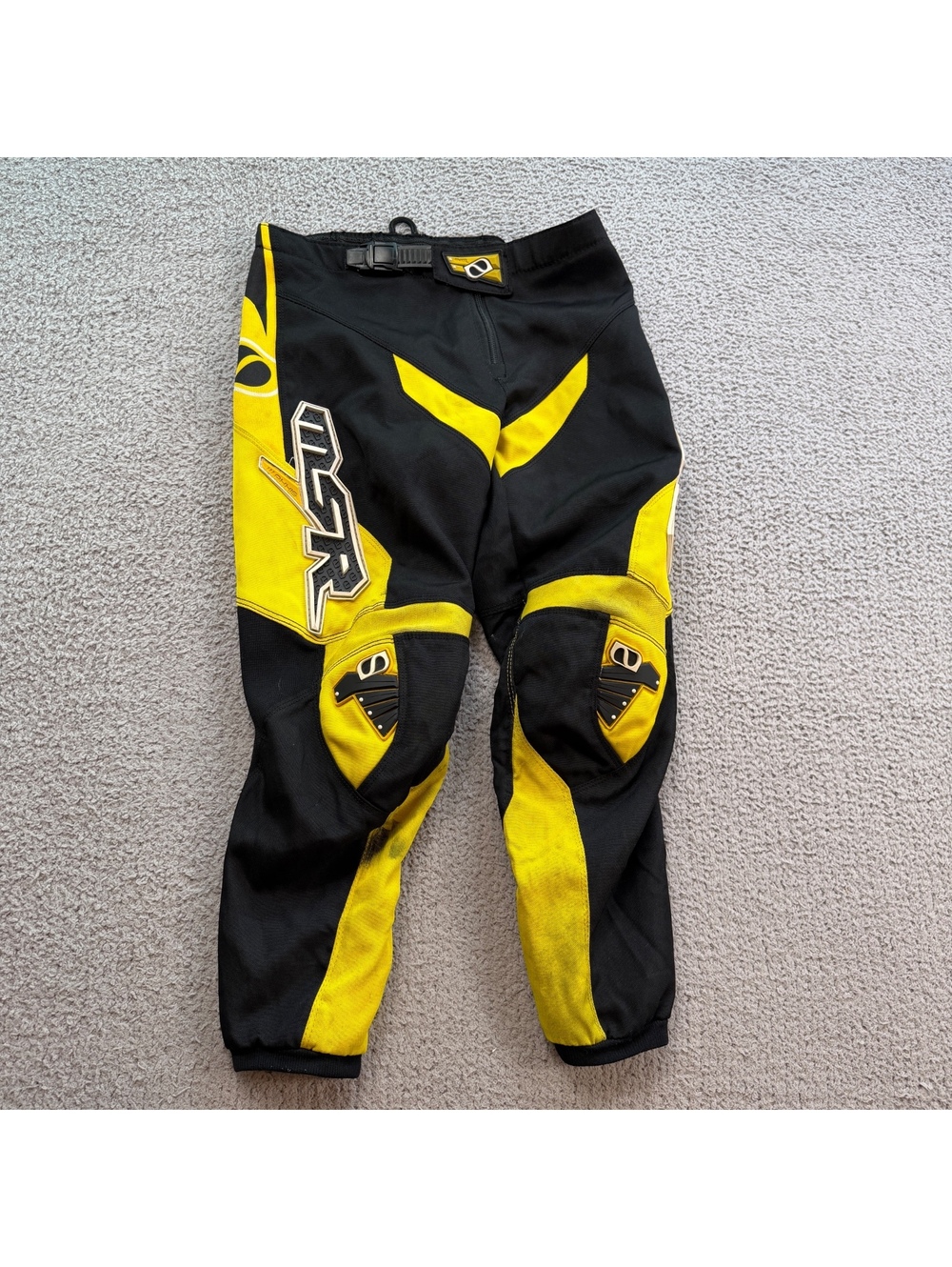 MSR Axxis Youth Motocross Racing Pants Y26 Black Yellow Dirt Bike MX ATV Gear